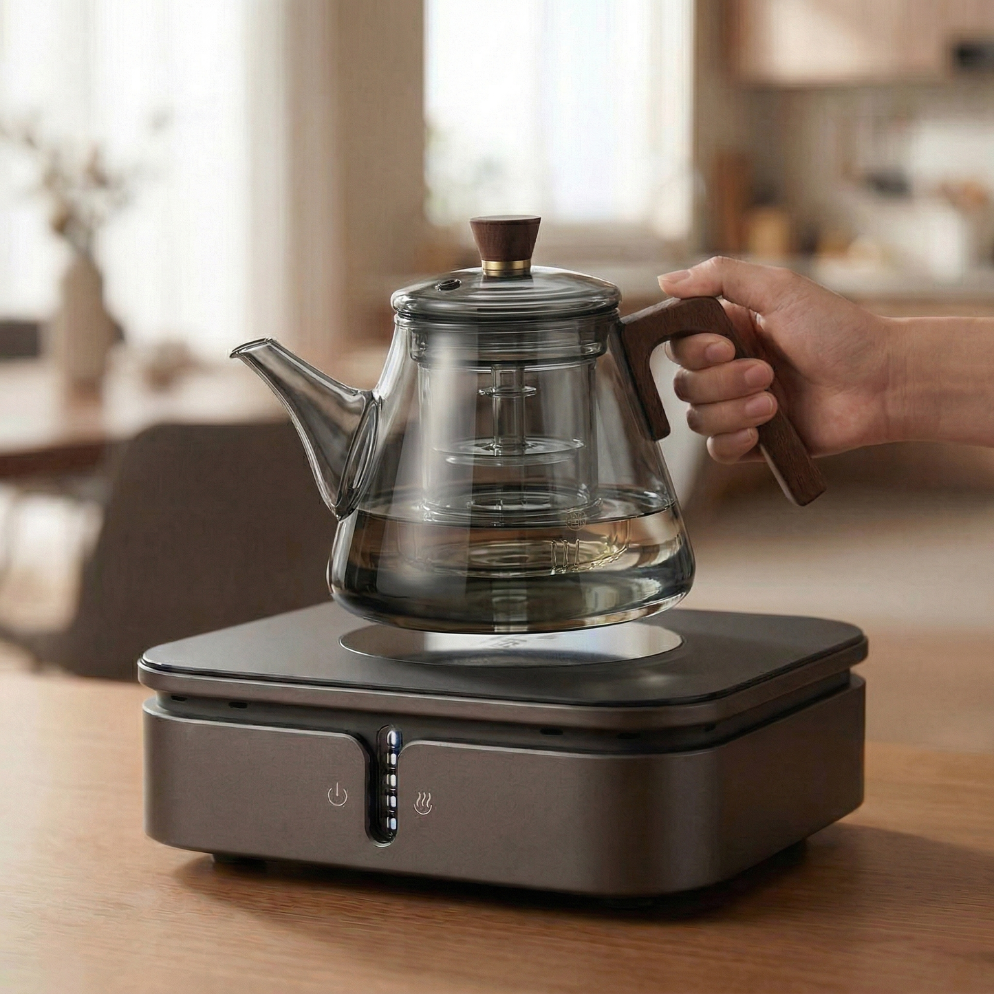 Electric Hot Plate for Cooking with Fast Heating & Touch Controls | Compact Design for Effortless Brewing