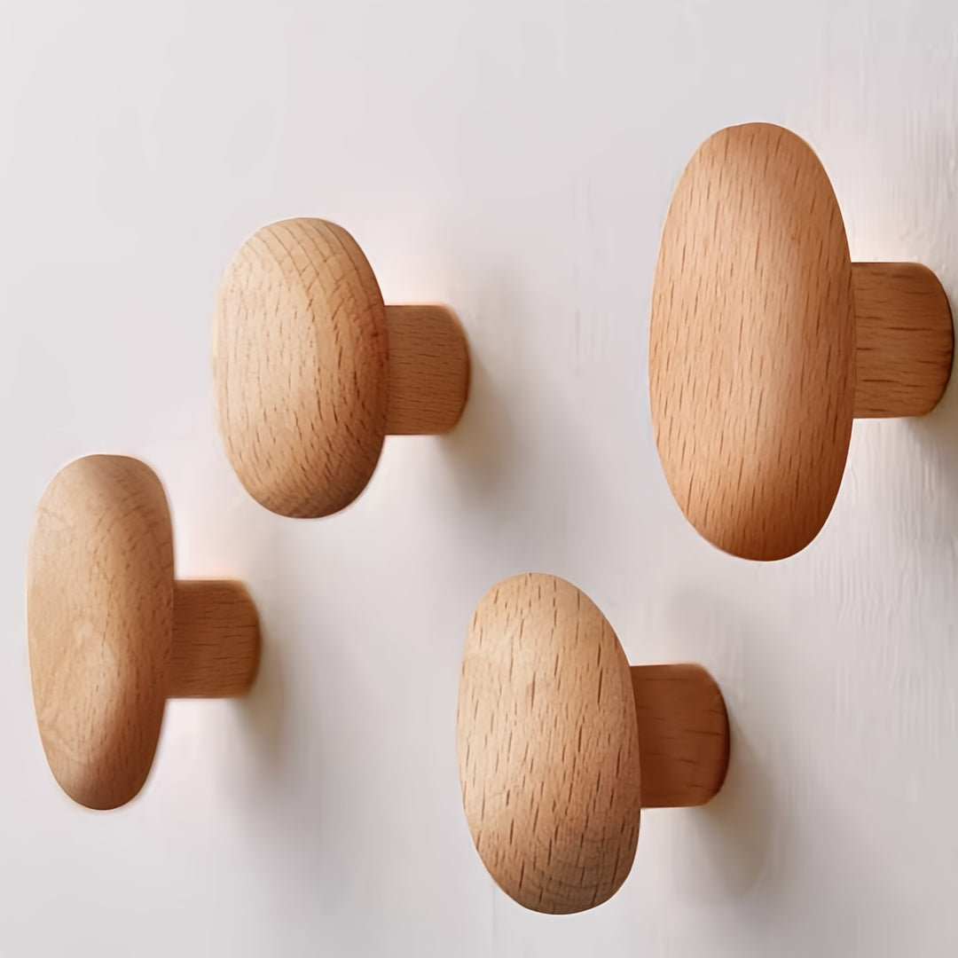 Natural Wooden Coat Hooks for Wall with Unique Organic Design | Stylish Storage Solution for Home Decor 7