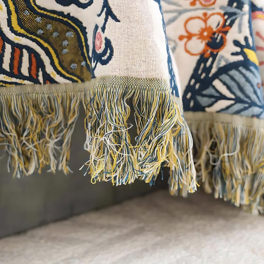 Rustic Flora | Floral Blanket with Reversible Design | 100% Cotton for Year-Round Comfort 3