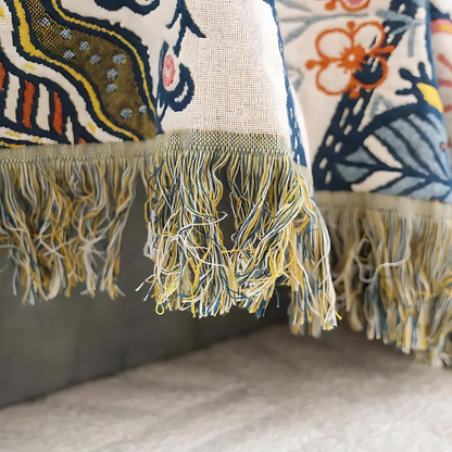 Rustic Flora | Floral Blanket with Reversible Design | 100% Cotton for Year-Round Comfort 3