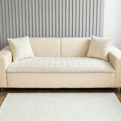 Plush Sofa Cover with Anti-Slip Design