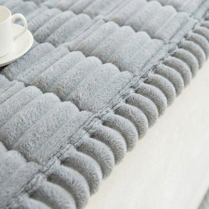 Plush Sofa Cover with Anti-Slip Design