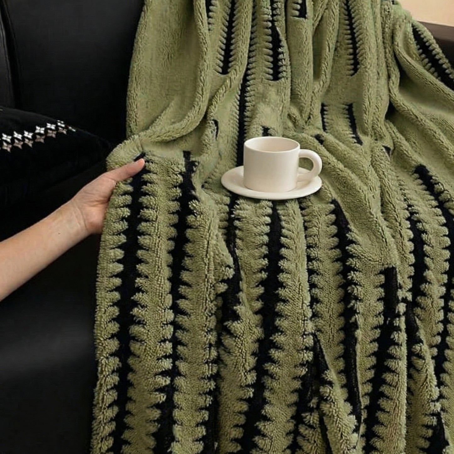 Vintage Tufted Plush Sofa Cover with Non-Slip Backing