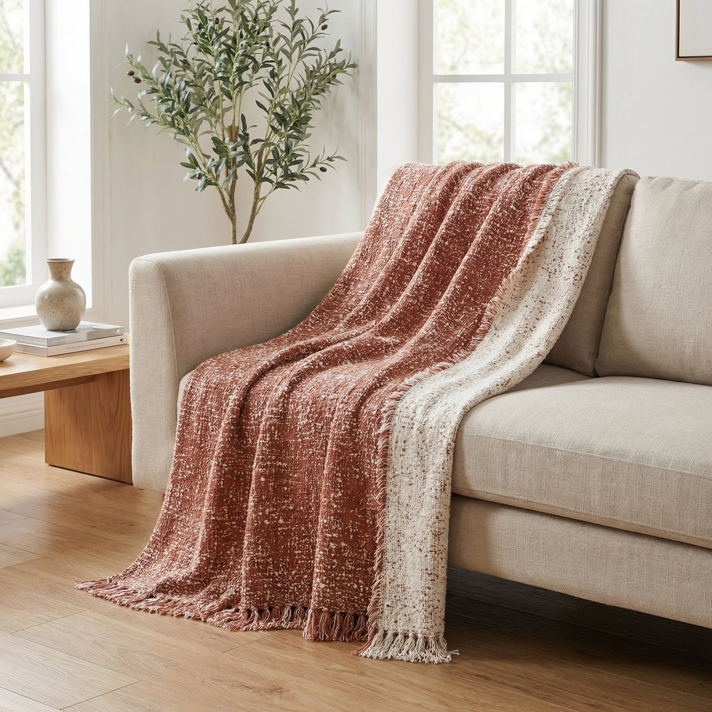 Nordic Speckle Reversible Sofa Cover with Non-Slip Backing