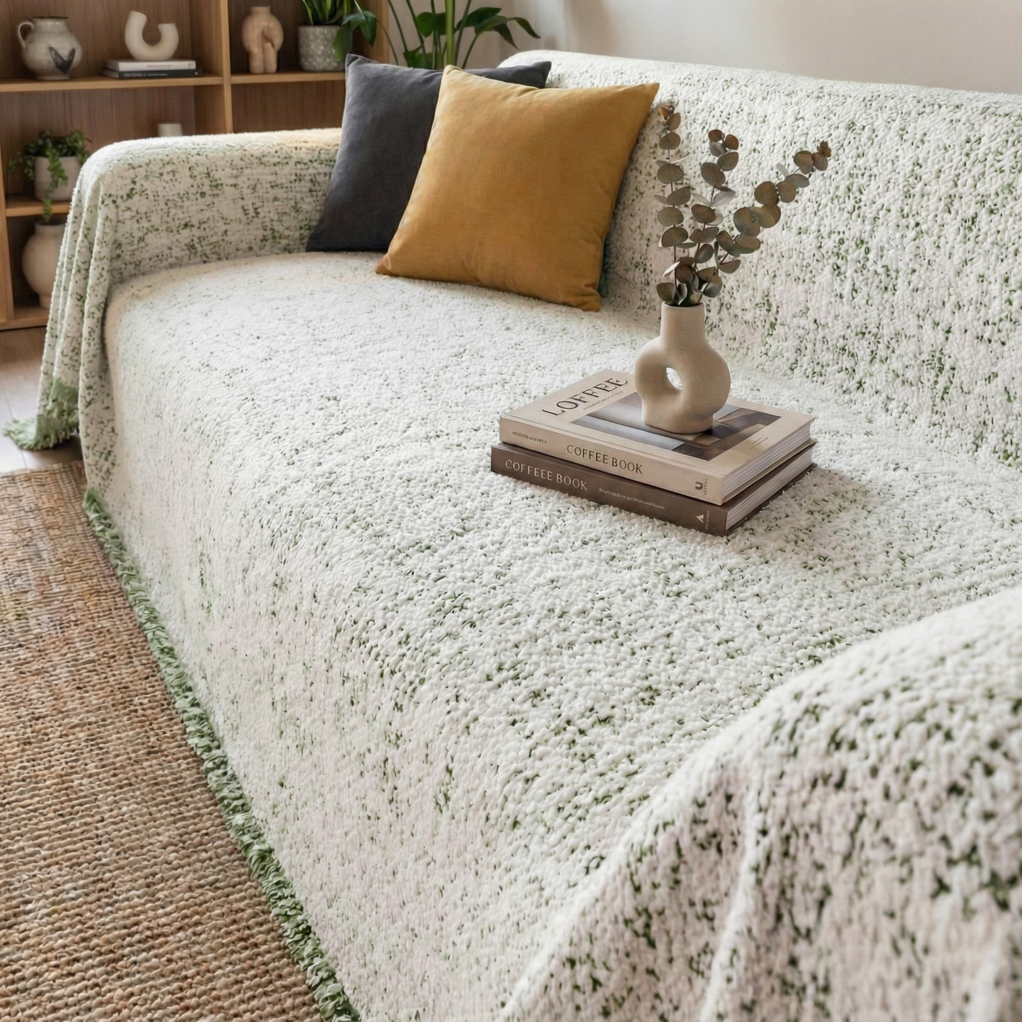 Nordic Speckle Reversible Sofa Cover with Non-Slip Backing