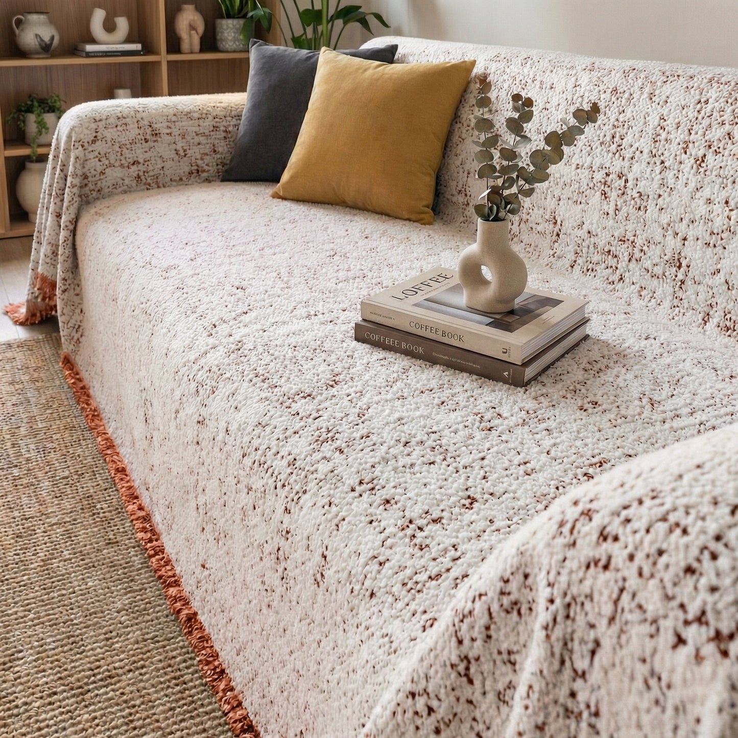 Nordic Speckle Reversible Sofa Cover with Non-Slip Backing