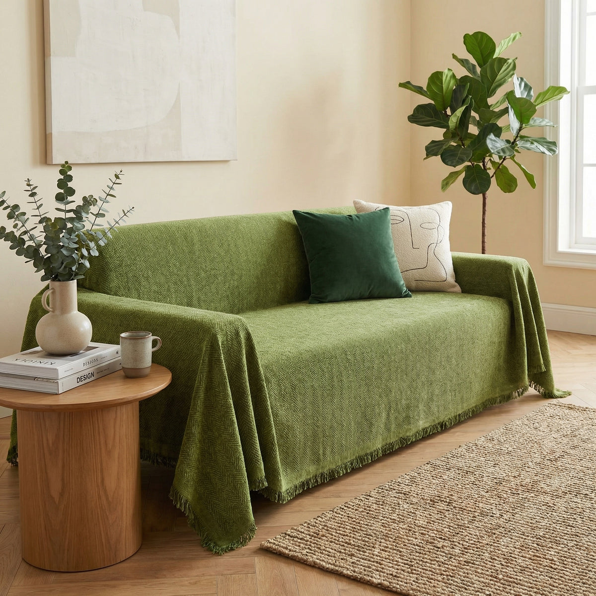 Couch Cover with Pet-Friendly Design & Water-Resistant Fabric for Stylish Protection