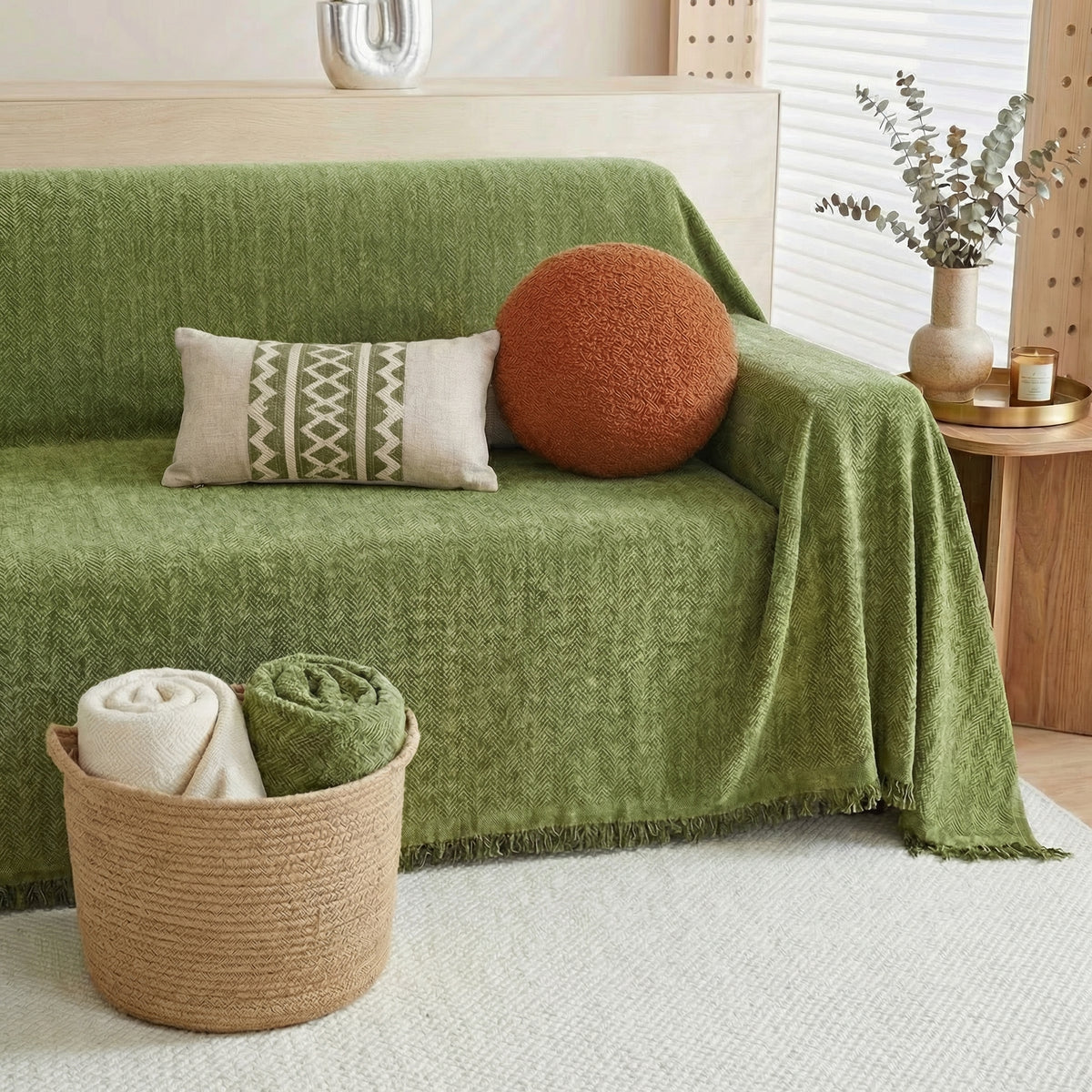 Couch Cover with Pet-Friendly Design & Water-Resistant Fabric for Stylish Protection