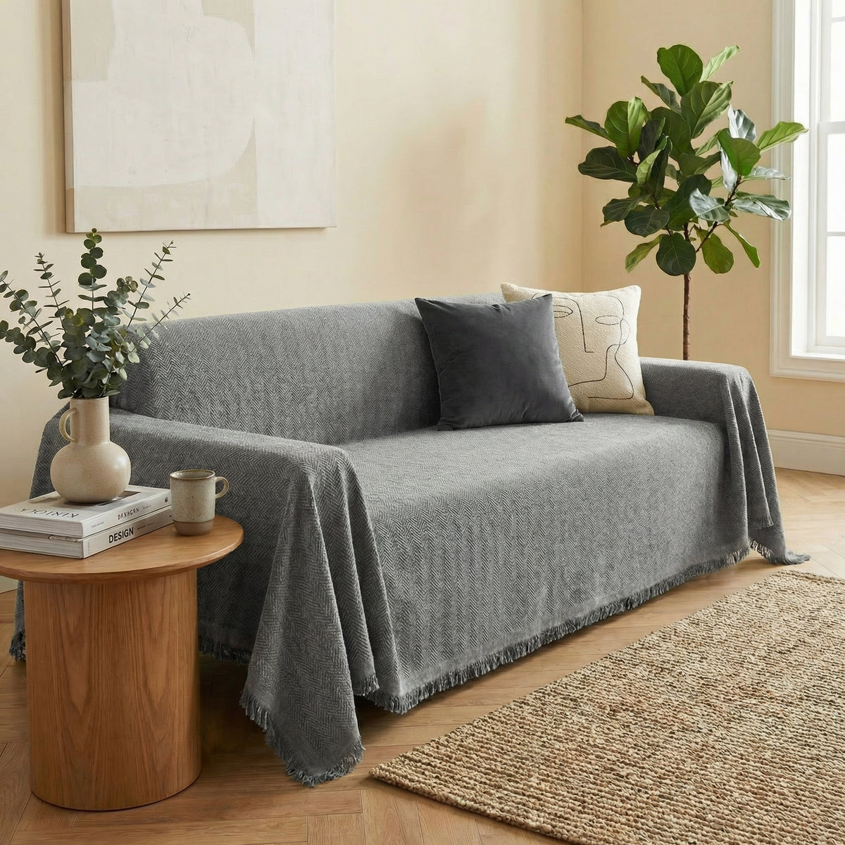 Couch Cover with Pet-Friendly Design & Water-Resistant Fabric for Stylish Protection
