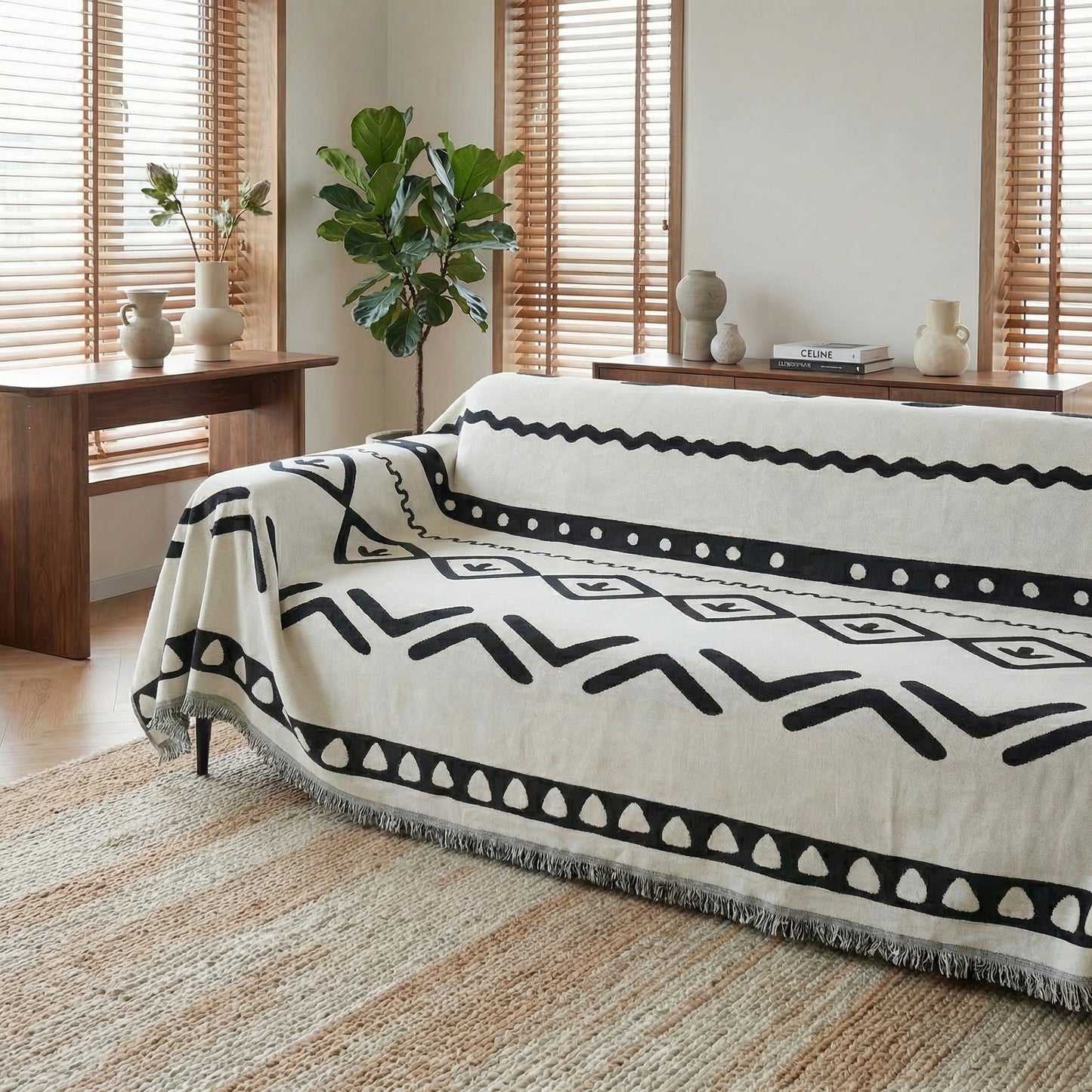 Reversible Couch Cover with Non-Slip Design | Pet-Friendly Chenille for Stylish Comfort