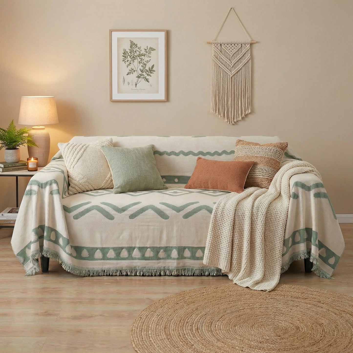 Reversible Couch Cover with Non-Slip Design | Pet-Friendly Chenille for Stylish Comfort