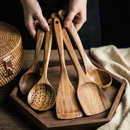 NordicChef 5-Piece Wooden Kitchen Utensil Set