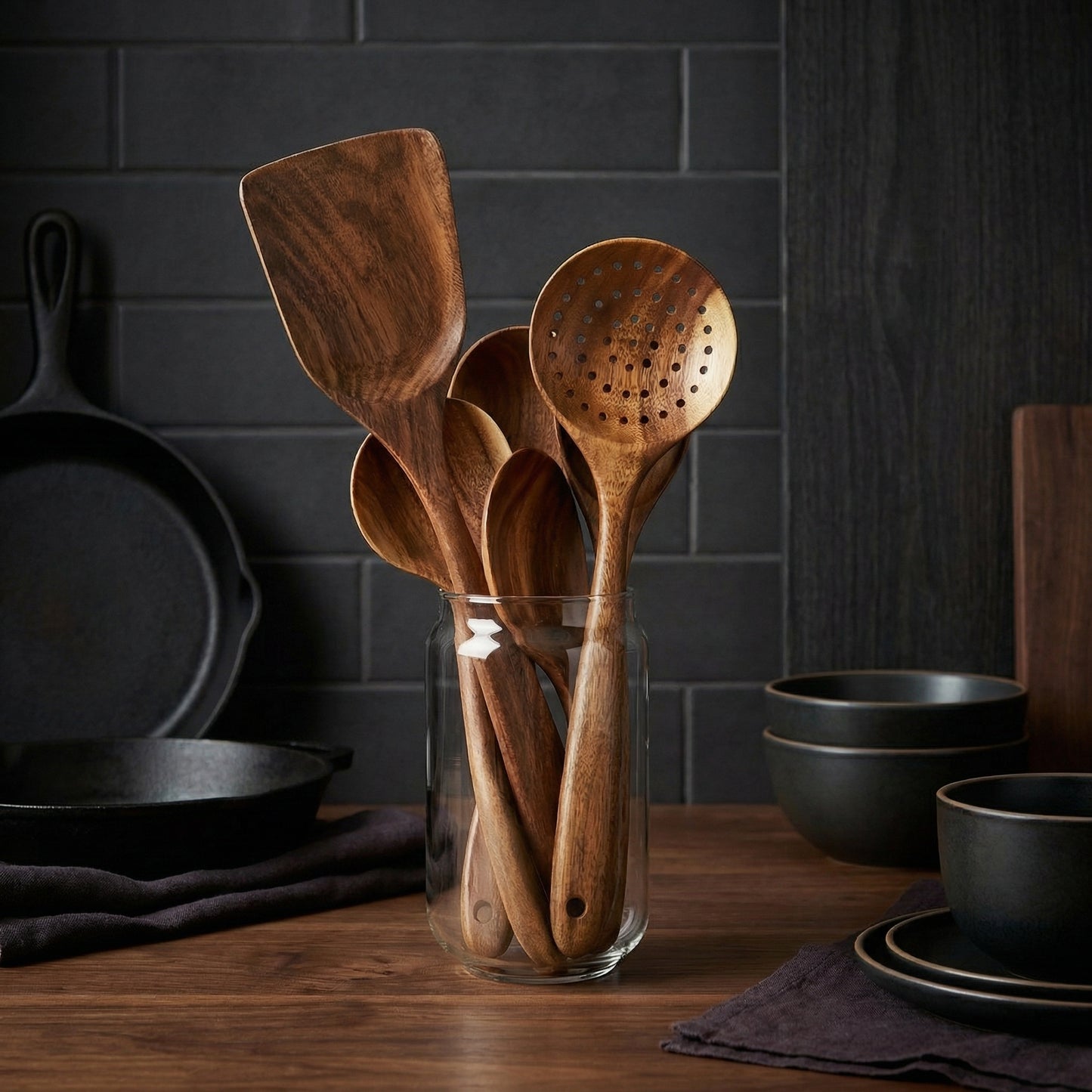 NordicChef 5-Piece Wooden Kitchen Utensil Set