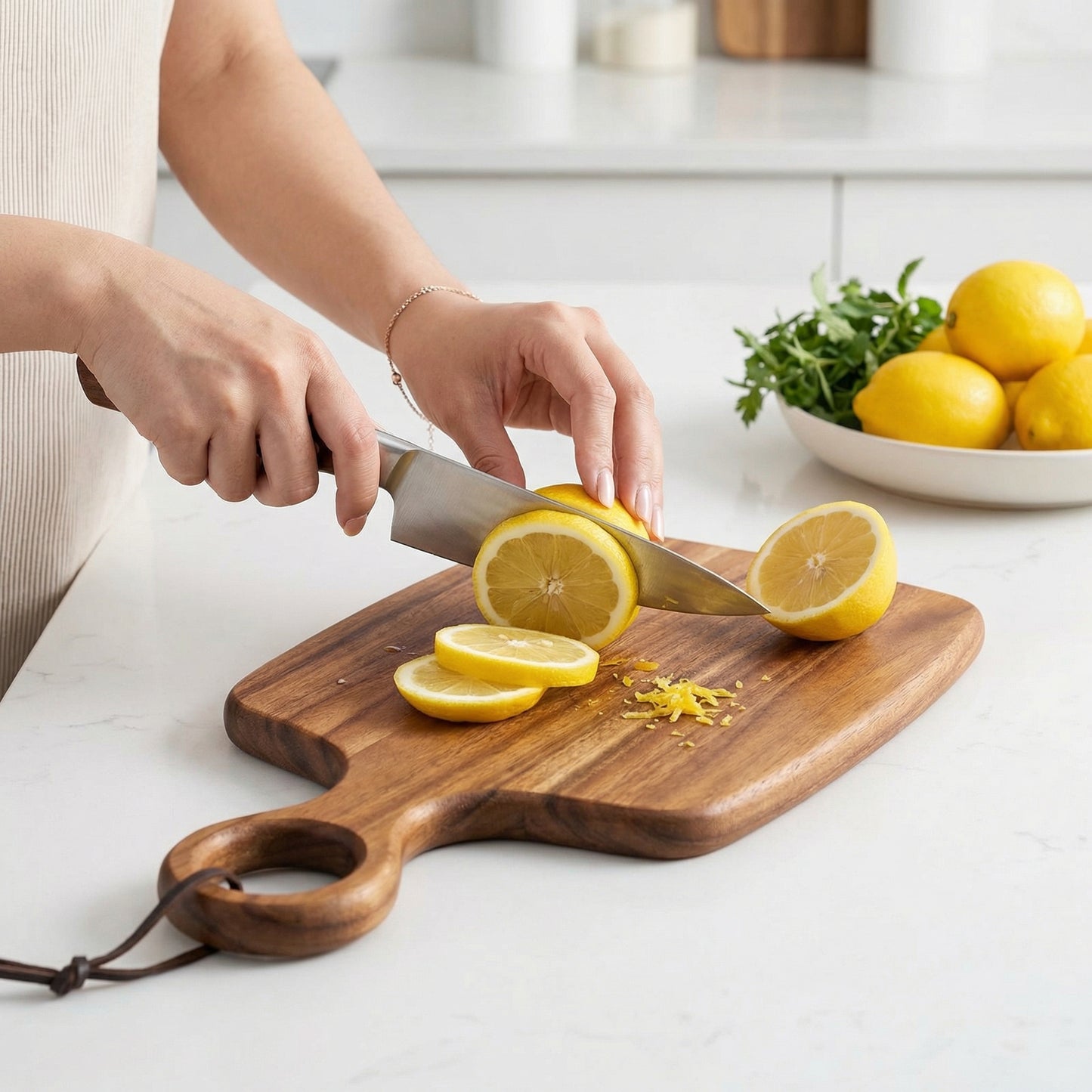 2-Piece Walnut Cutting Board Set with Handles