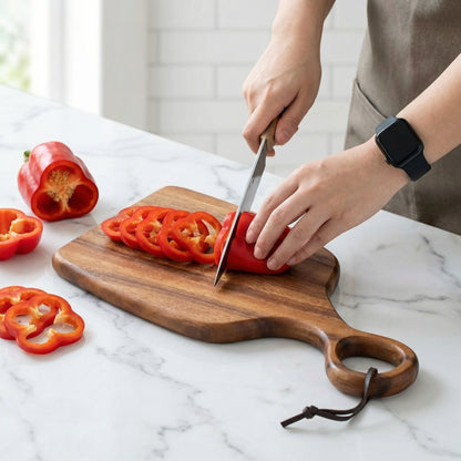 2-Piece Walnut Cutting Board Set with Handles