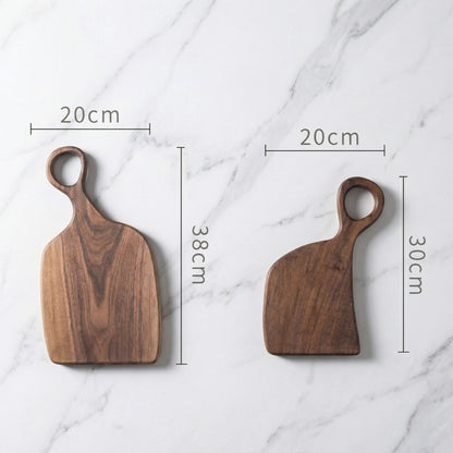 2-Piece Walnut Cutting Board Set with Handles