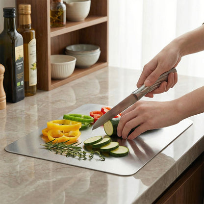 Stainless Steel Cutting Board with Antibacterial Surface