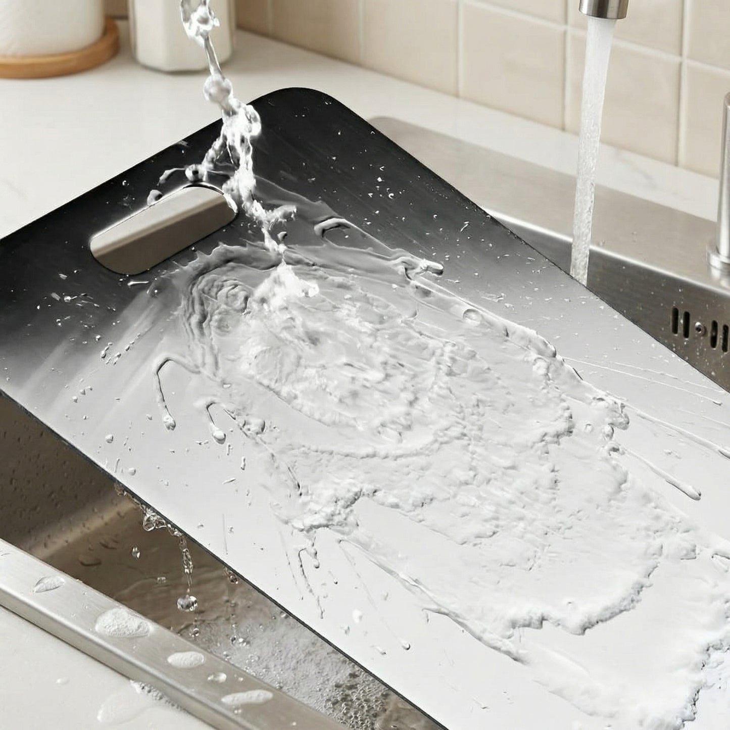 Stainless Steel Cutting Board with Antibacterial Surface