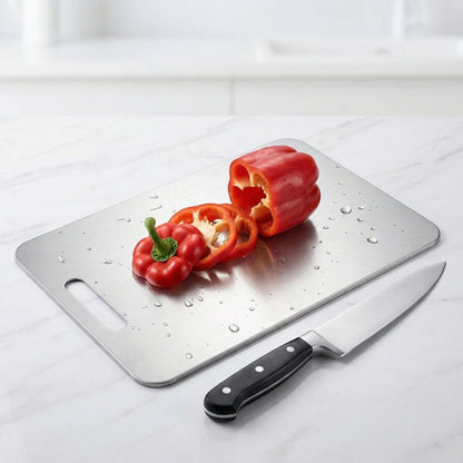 Stainless Steel Cutting Board with Antibacterial Surface