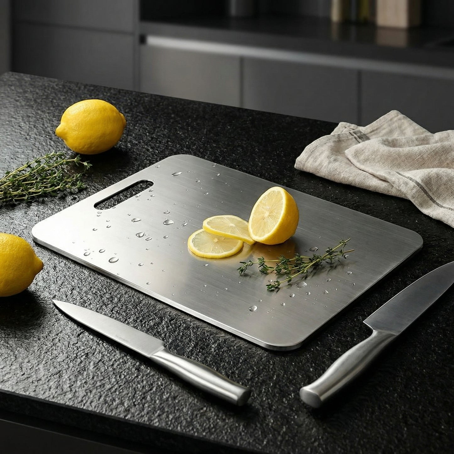 Stainless Steel Cutting Board with Antibacterial Surface