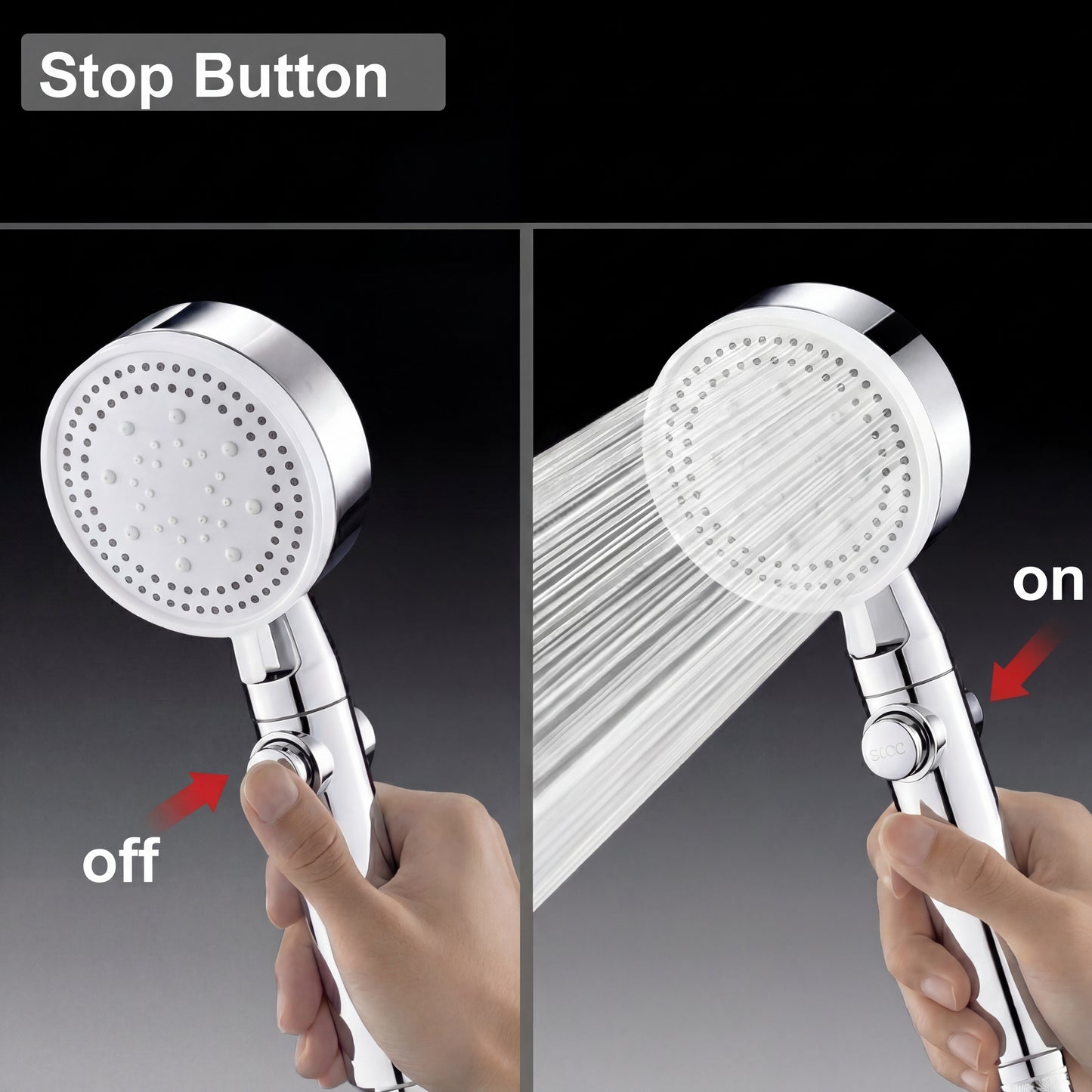 High Pressure Shower Head with 5 Modes & Eco-Friendly Design