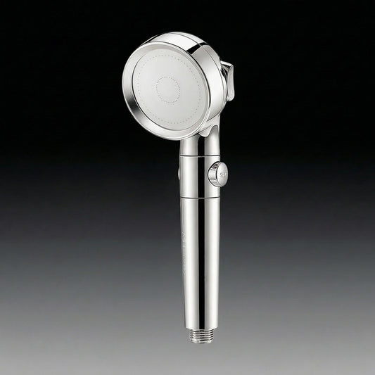 High Pressure Shower Head with Optional Stop Button and Water-Saving Flow