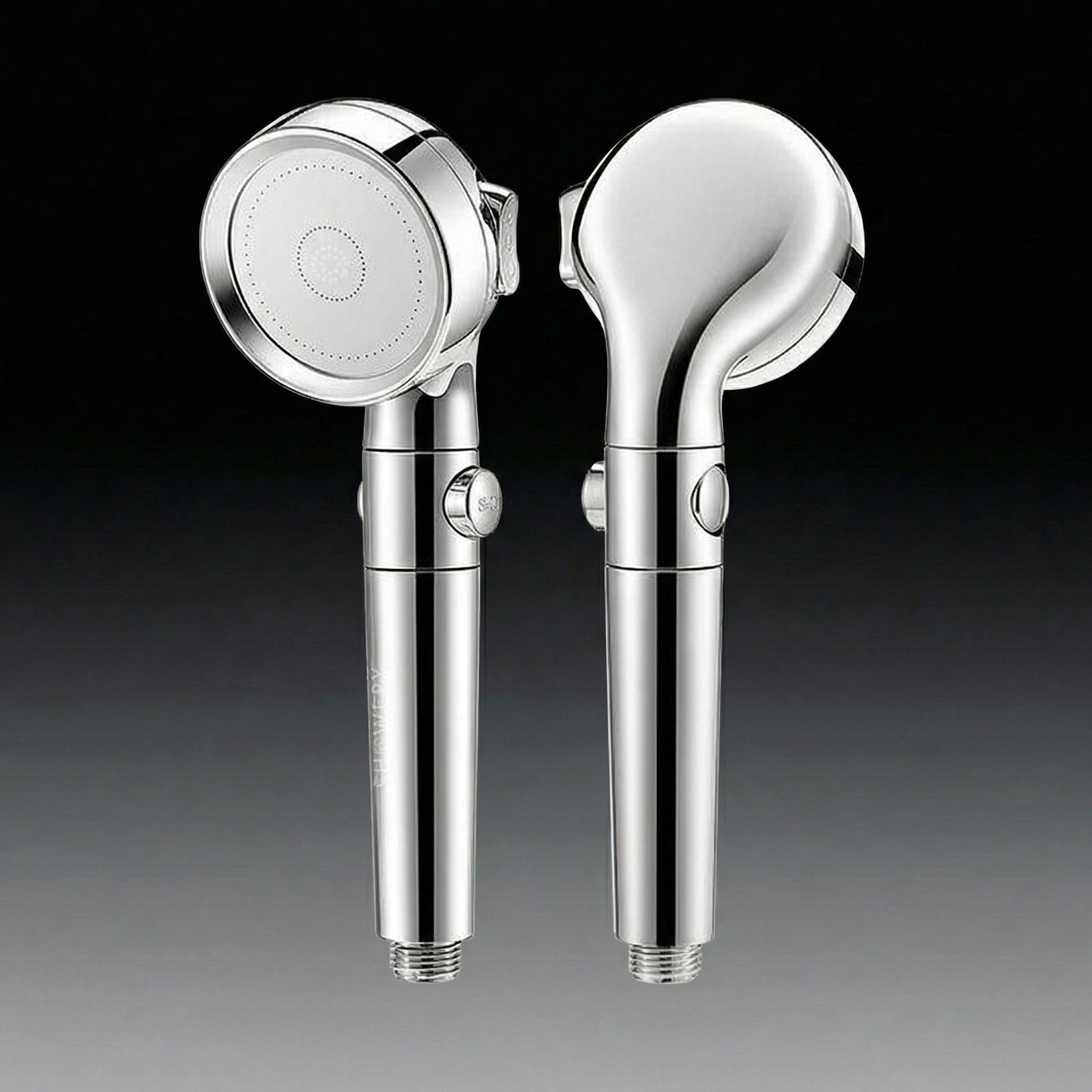 High Pressure Shower Head with Optional Stop Button and Water-Saving Flow