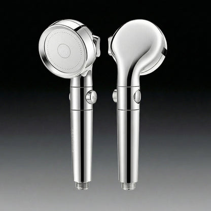 High Pressure Shower Head with Optional Stop Button and Water-Saving Flow