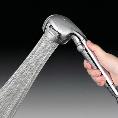 High Pressure Shower Head with Optional Stop Button and Water-Saving Flow