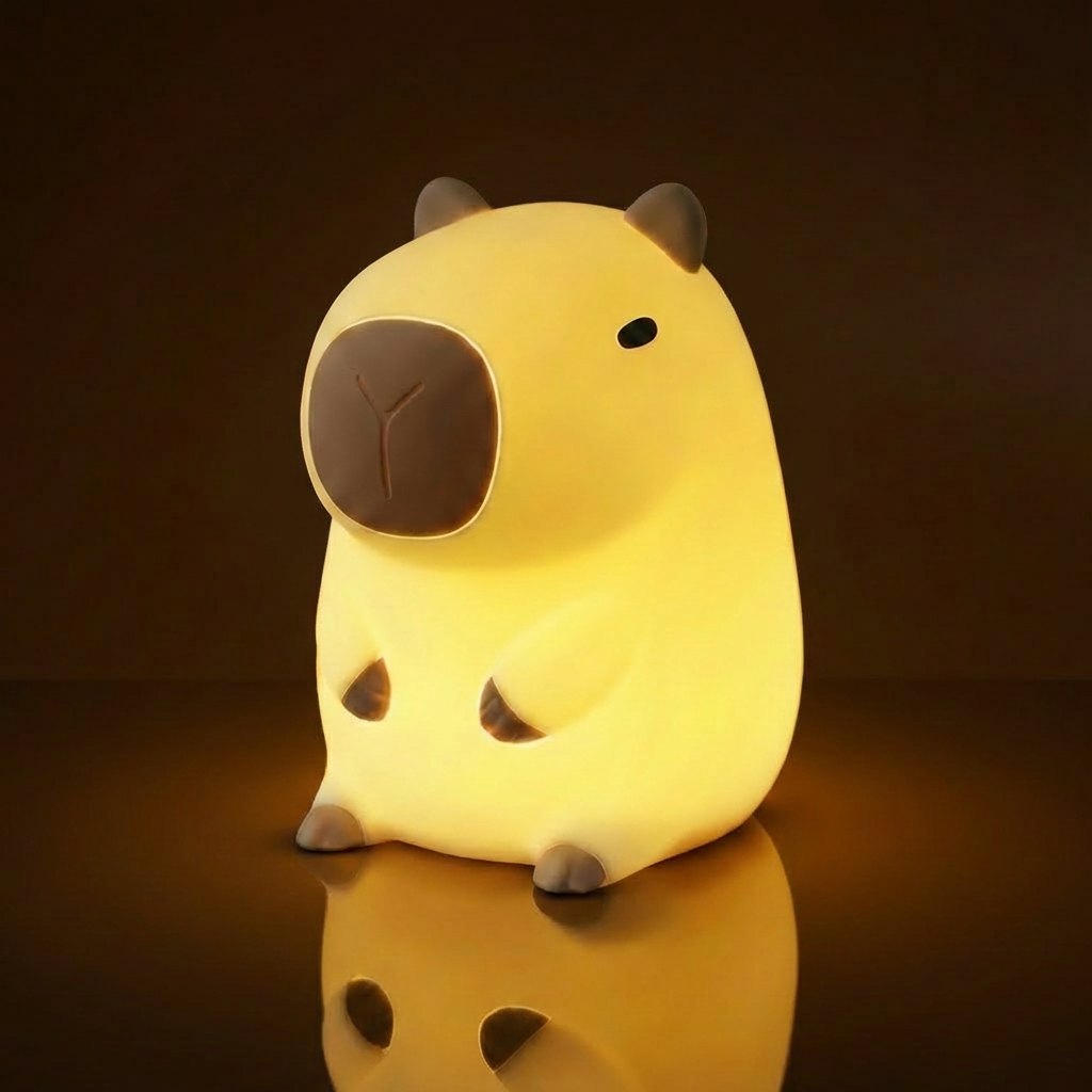 Capybara Rechargeable LED Night Light with Timer