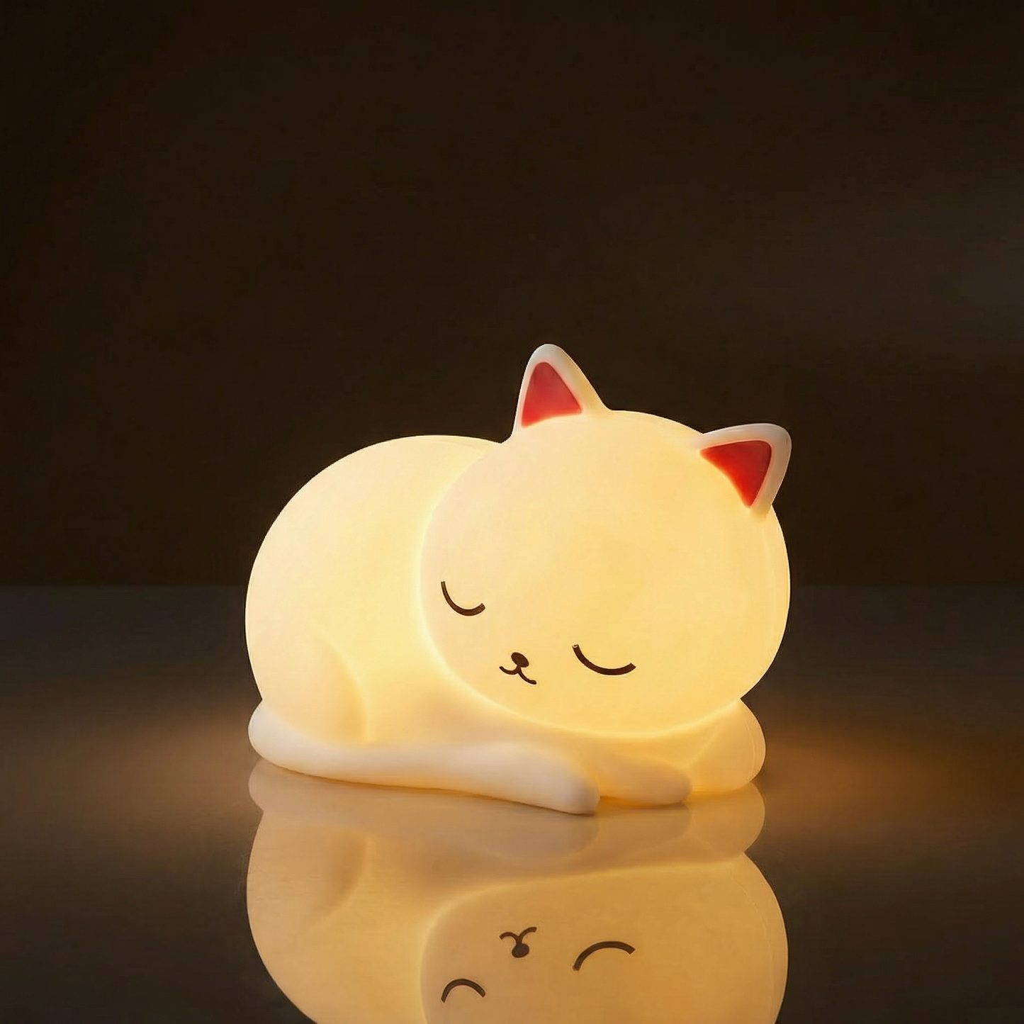 Cozy Cat Dimmable LED Night Light with Tap Control