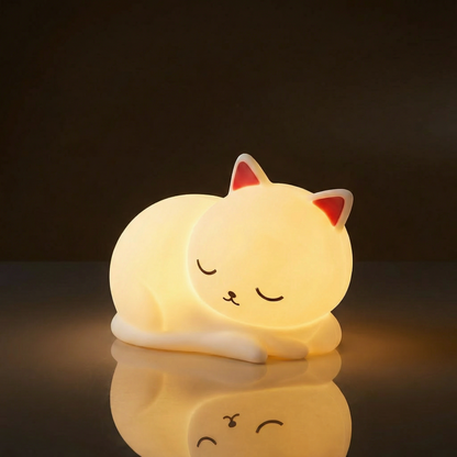 Cozy Cat Dimmable LED Night Light with Tap Control