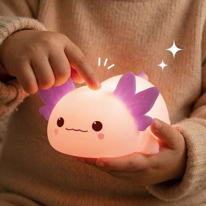 Axolotl Rechargeable LED Night Light with Tap & Squeeze Control