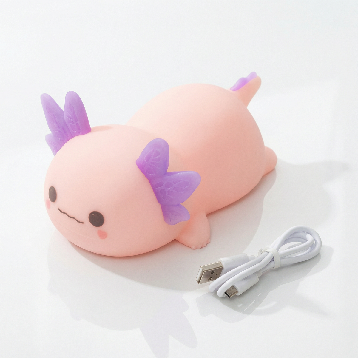 Axolotl Rechargeable LED Night Light with Tap & Squeeze Control