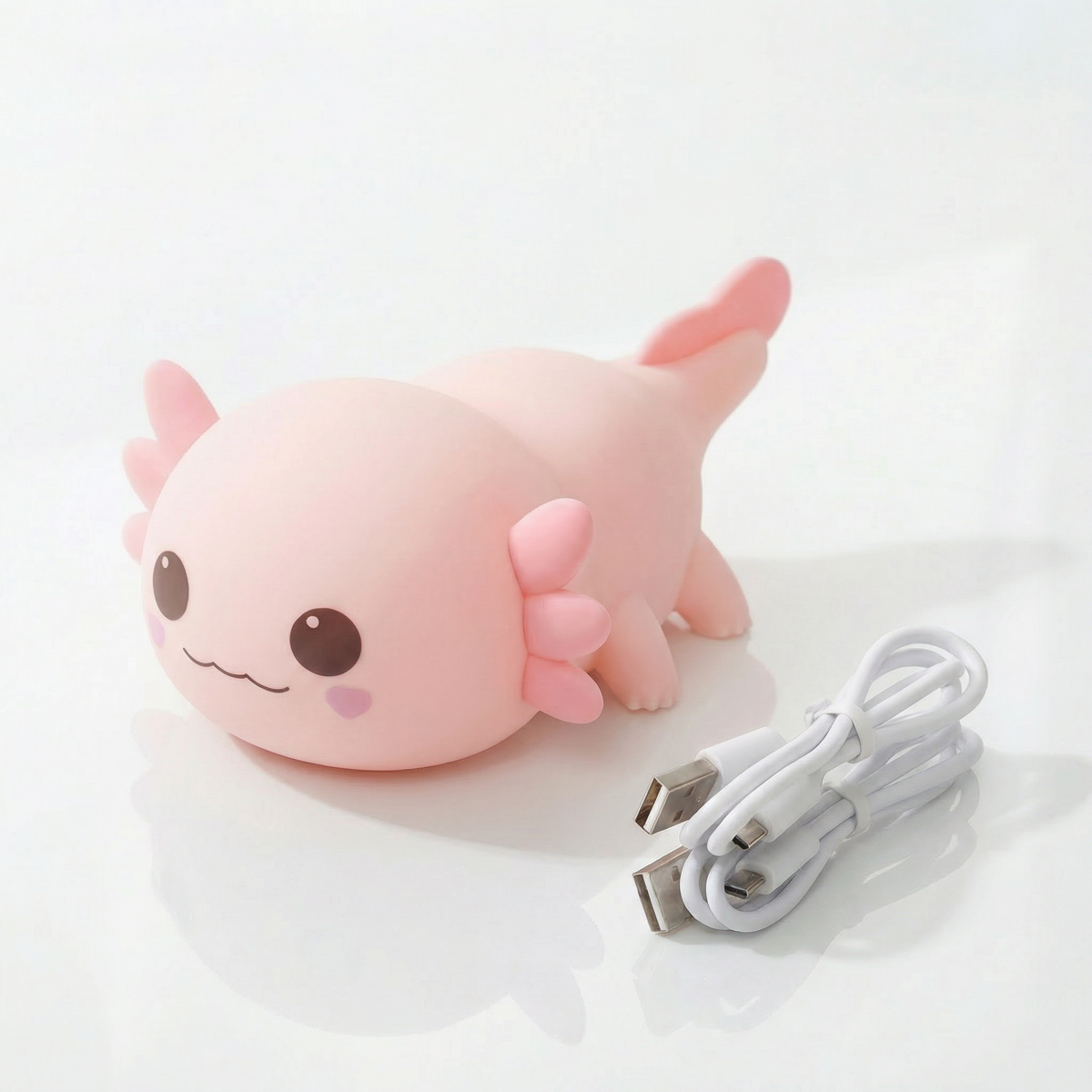 Axolotl Rechargeable LED Night Light with Tap & Squeeze Control