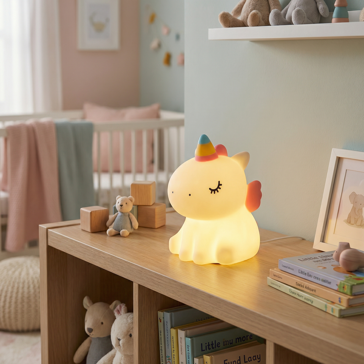 Unicorn Rechargeable LED Night Light with Tap Control