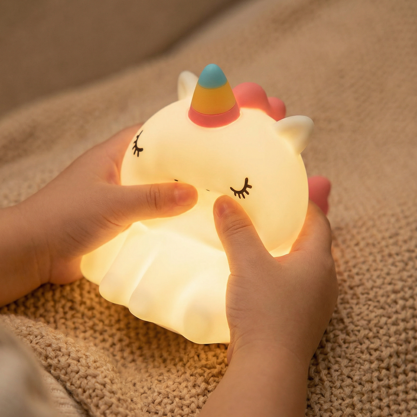 Unicorn Rechargeable LED Night Light with Tap Control