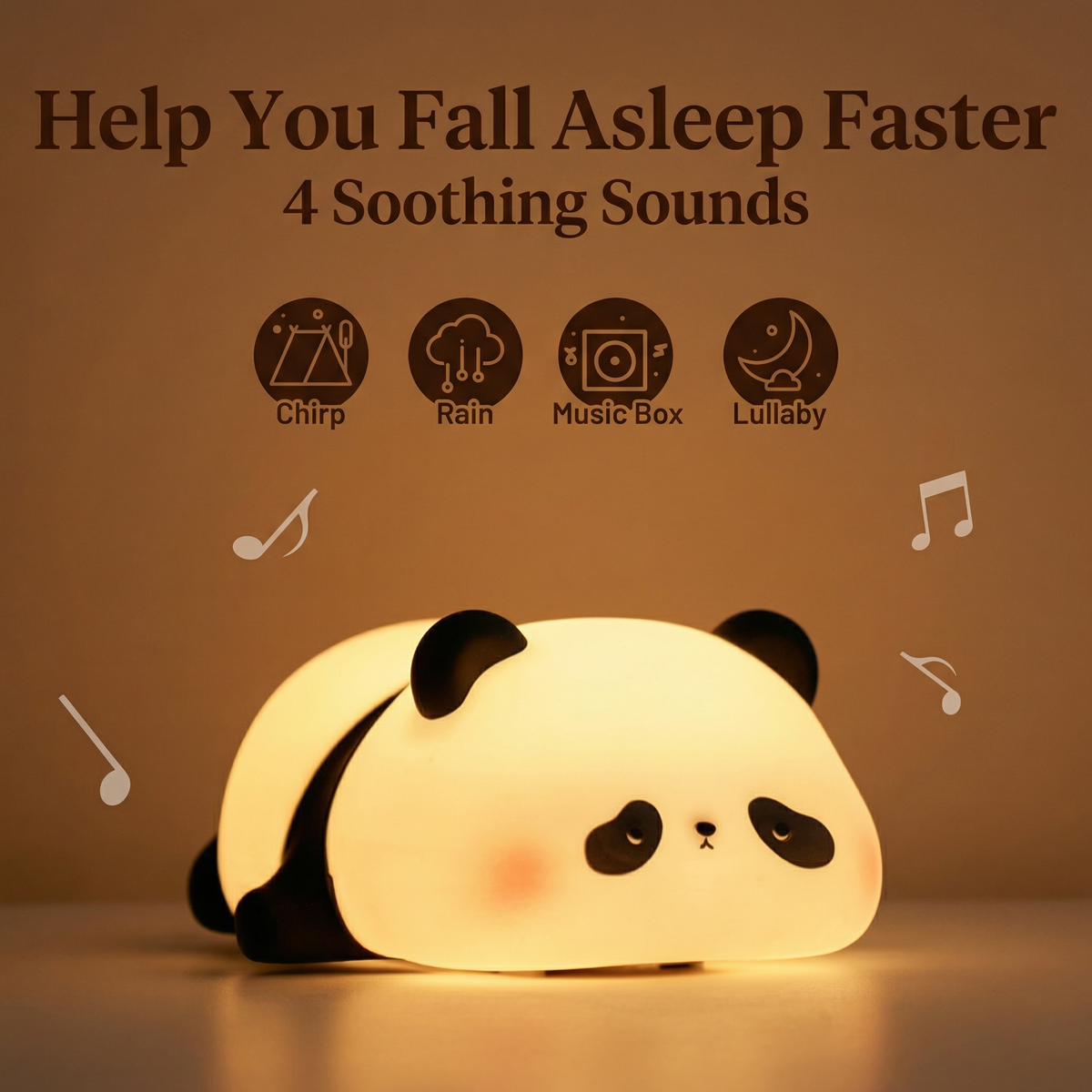 Cozy Panda | LED Night Light with Soft Glow & Rechargeable Battery