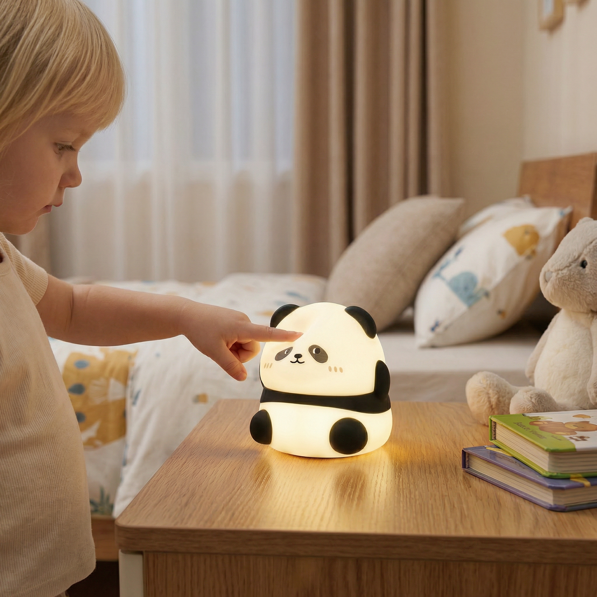 Cozy Panda | LED Night Light with Soft Glow & Rechargeable Battery