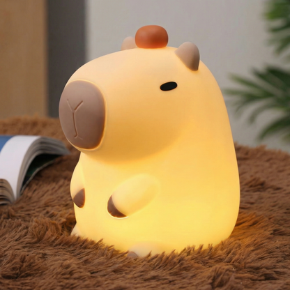 Capybara Rechargeable LED Night Light with Timer