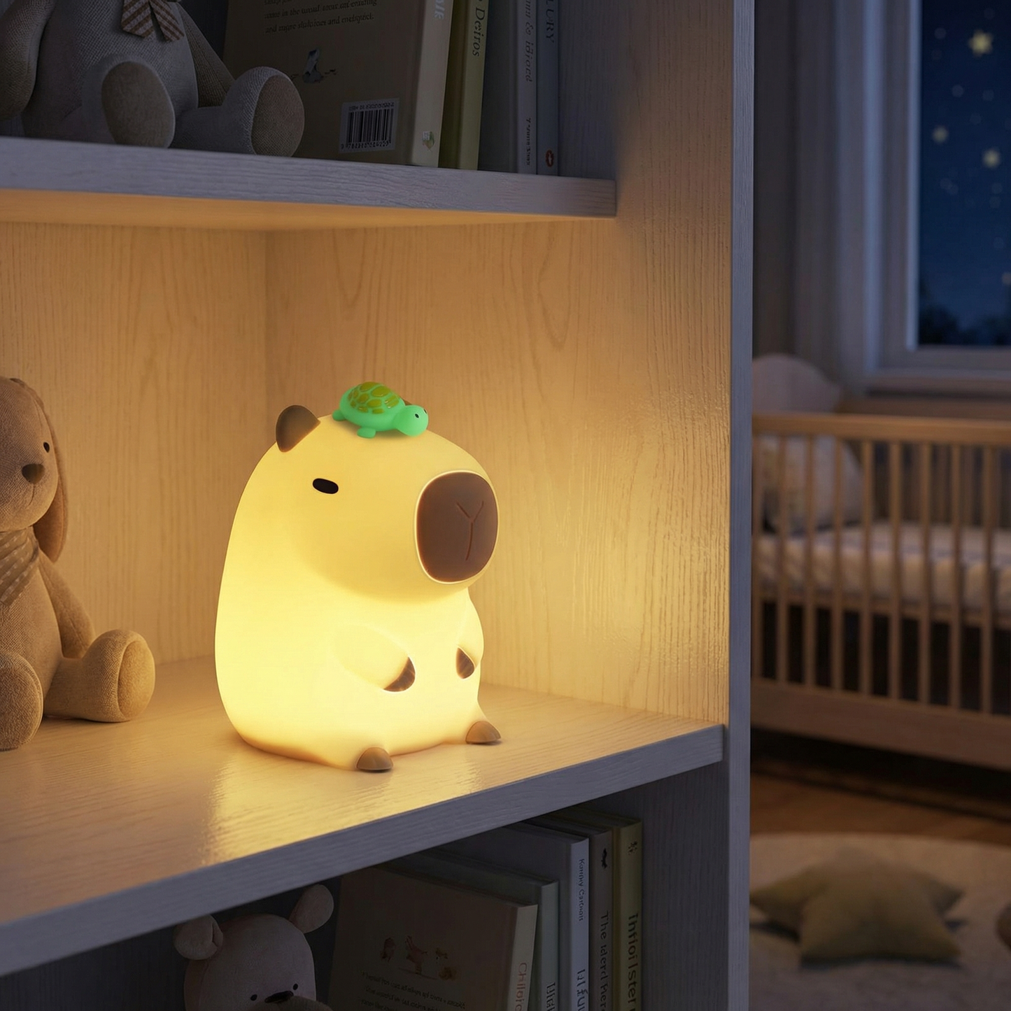 Capybara Rechargeable LED Night Light with Timer