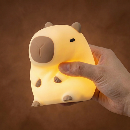 Capybara Rechargeable LED Night Light with Timer
