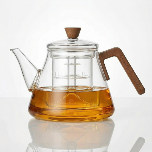 Elegant Glass Teapot with Removable Infuser | Heat-Resistant Design for Perfect Tea Brewing