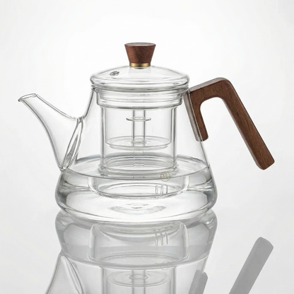 Elegant Glass Teapot with Removable Infuser | Heat-Resistant Design for Perfect Tea Brewing