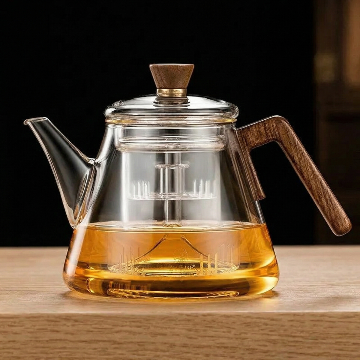 Elegant Glass Teapot with Removable Infuser | Heat-Resistant Design for Perfect Tea Brewing