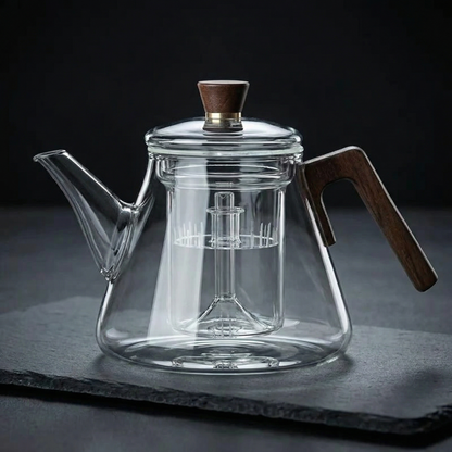 Elegant Glass Teapot with Removable Infuser | Heat-Resistant Design for Perfect Tea Brewing