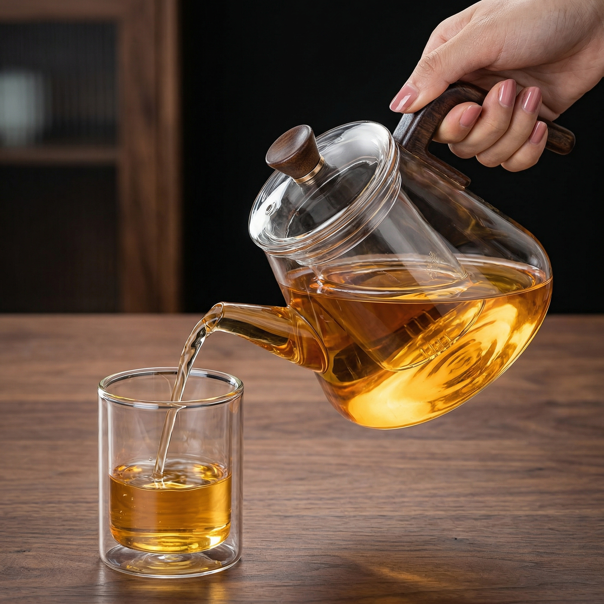 Elegant Glass Teapot with Removable Infuser | Heat-Resistant Design for Perfect Tea Brewing