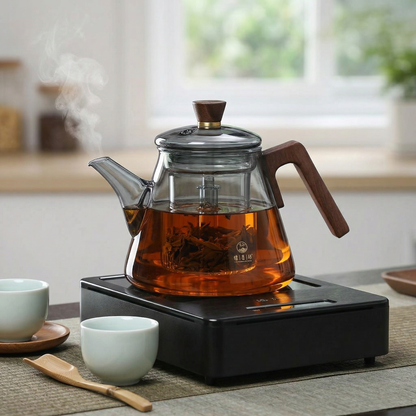 Elegant Glass Teapot with Removable Infuser | Heat-Resistant Design for Perfect Tea Brewing