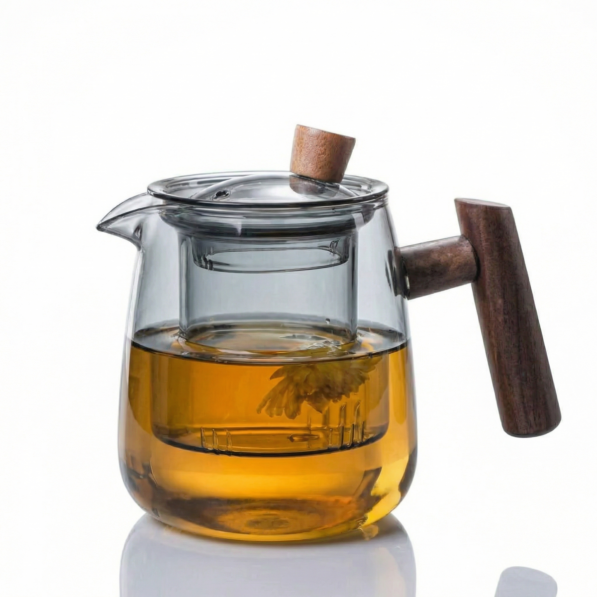 Elegant Glass Teapot with Detachable Infuser | 550ml Capacity for Effortless Brewing