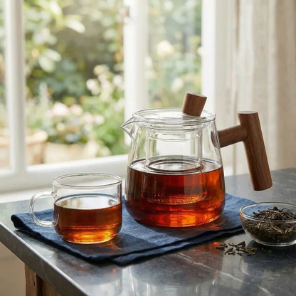Elegant Glass Teapot with Detachable Infuser | 550ml Capacity for Effortless Brewing